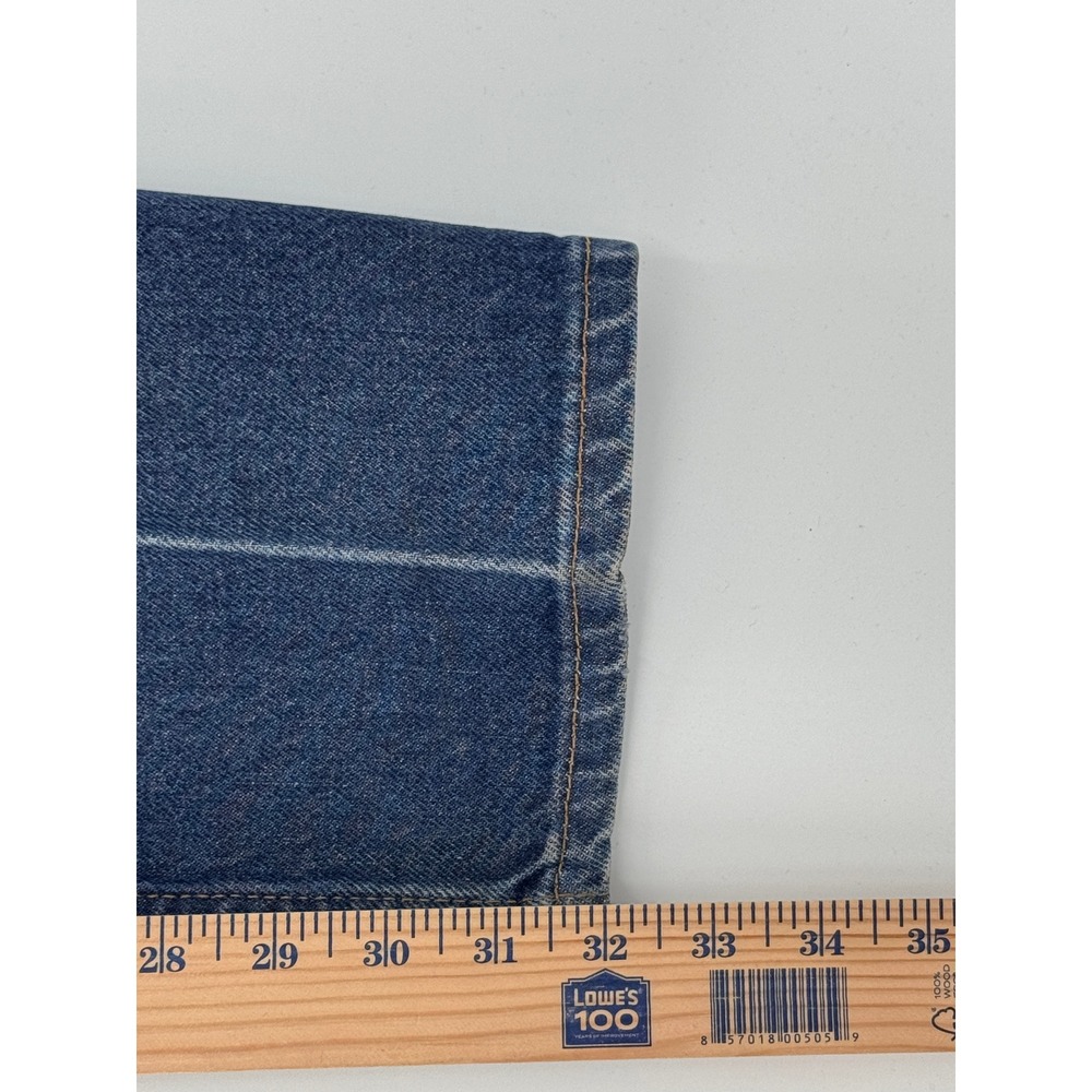 Vintage Levi's 550 Y2K 31x32 90s Red‎ Batwing USA Relaxed Fit Jeans Blue Mens - Picture 11 of 14